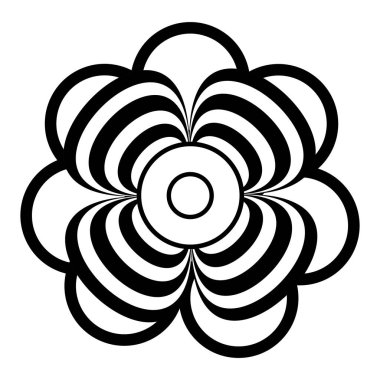 İzole tek renkli çiçek simgesi