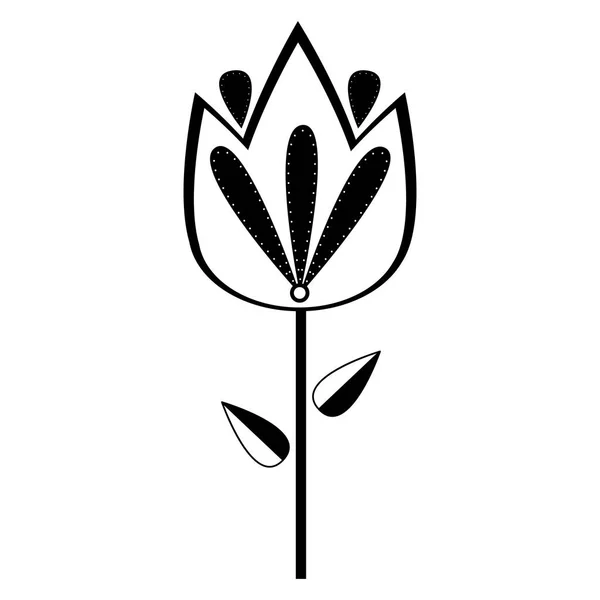 Isolato icona del fiore monocromatico — Vettoriale Stock