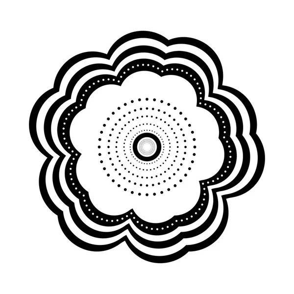 Isolated monochrome flower icon — Stock Vector