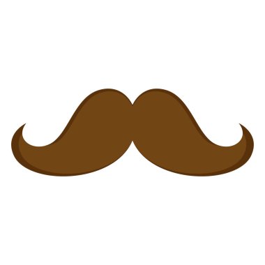 İzole bıyık simgesi