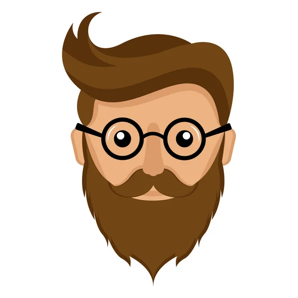 Hipster avatar simge — Stok Vektör