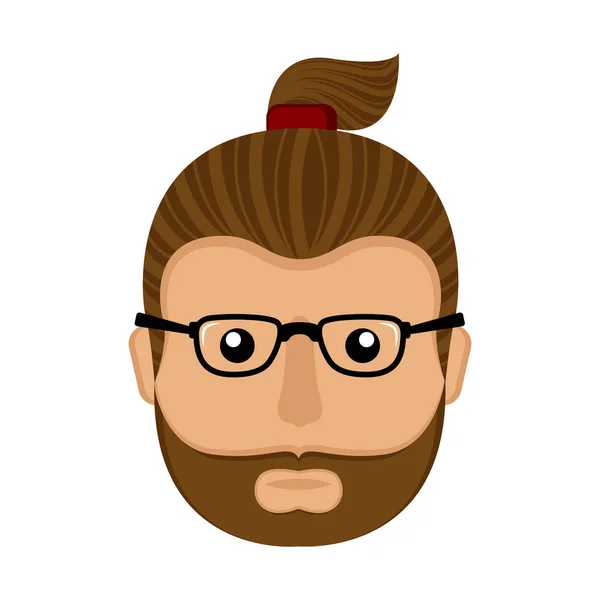 Hipster avatar simge — Stok Vektör