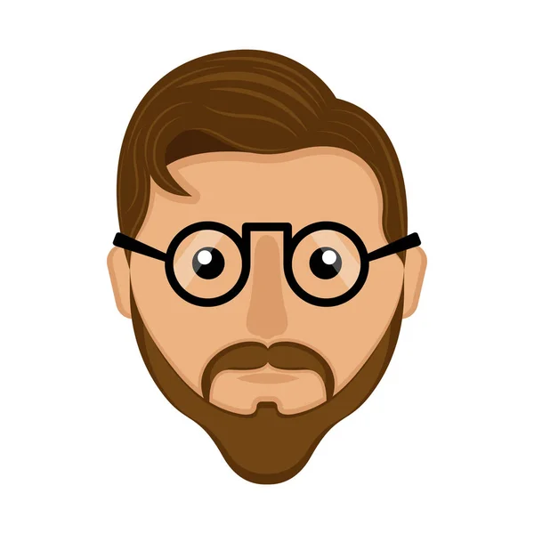 Hipster avatar simge — Stok Vektör