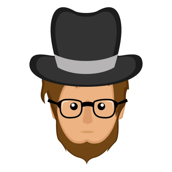 Hipster avatar icono — Vector de stock