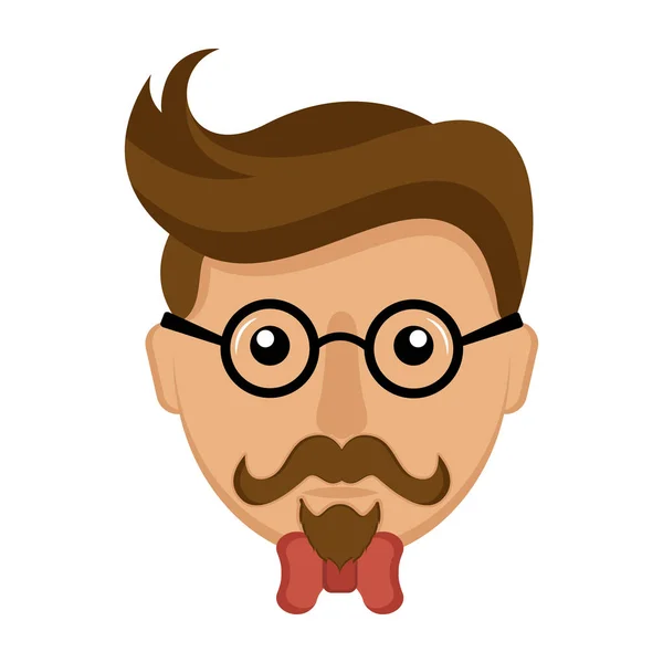 Hipster avatar icon — Stockvector