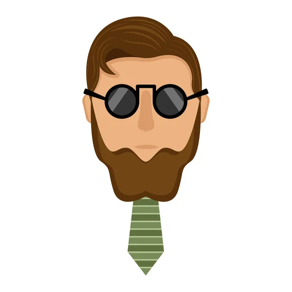 Hipster avatar simge — Stok Vektör