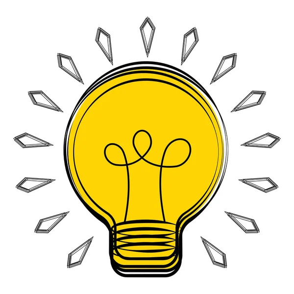 Conceptual lightbulb icon with a brain — Stock Vector