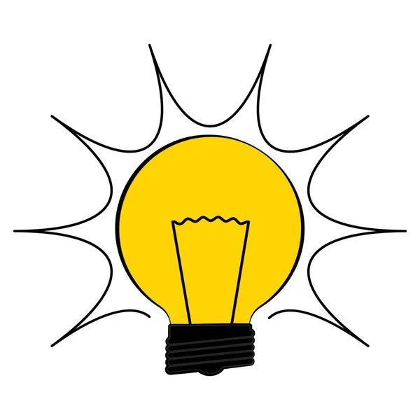 Konceptuella glödlampa ikonen med en hjärna — Stock vektor