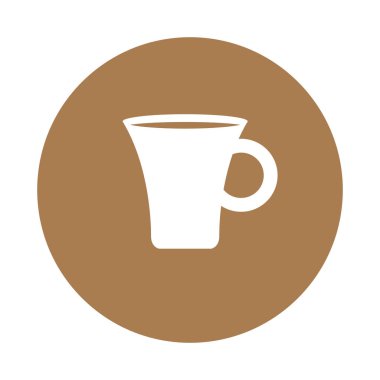 Bir etiket üstünde kahve kupa kutsal kişilerin resmi