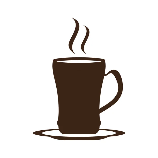 İzole kahve kupa simgesi — Stok Vektör