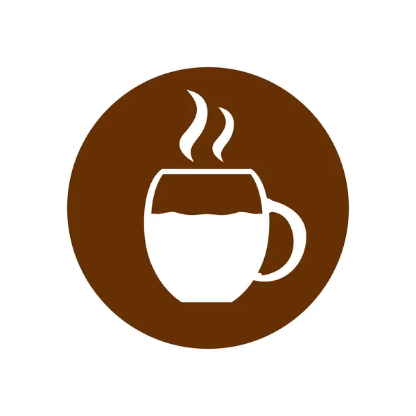 Bir etiket üstünde kahve kupa kutsal kişilerin resmi — Stok Vektör