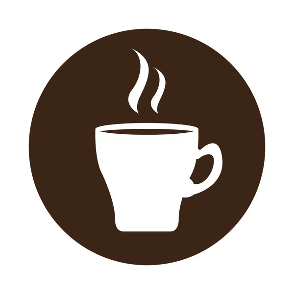Bir etiket üstünde kahve kupa kutsal kişilerin resmi — Stok Vektör