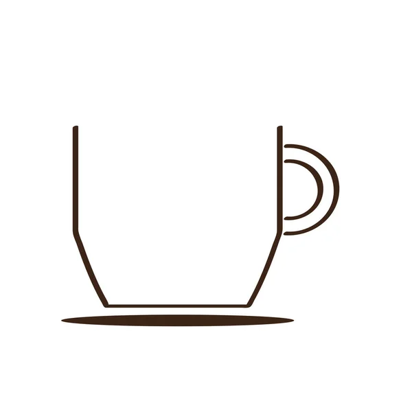 Ícone de caneca de café isolado — Vetor de Stock