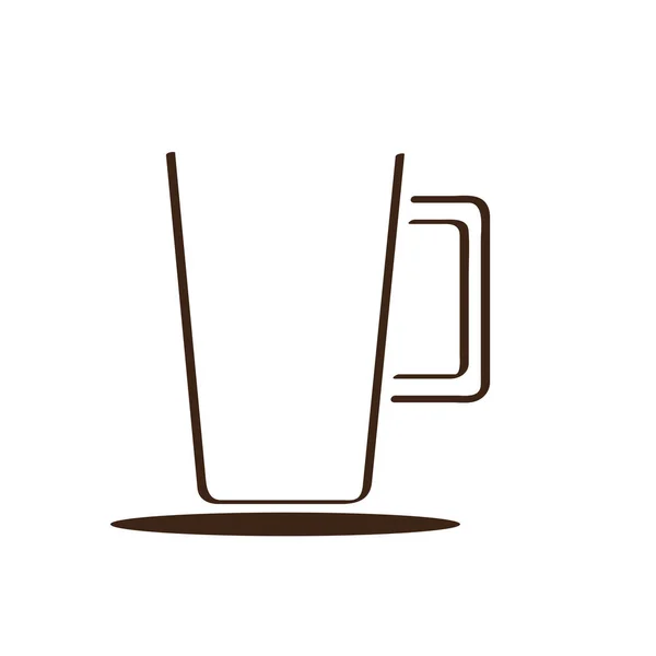 Geïsoleerde koffie mok pictogram — Stockvector