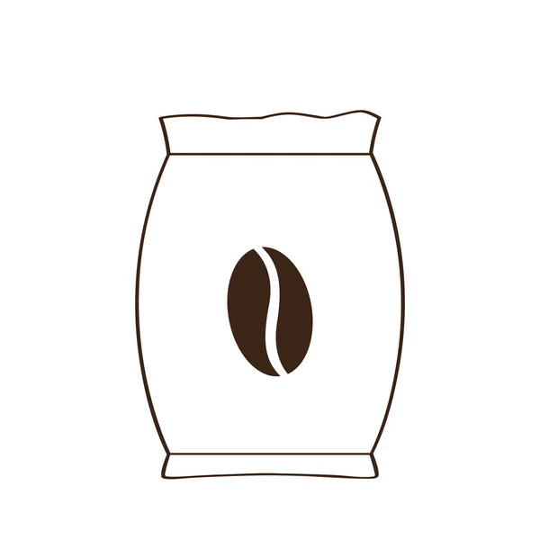 Isolée icône sac à café — Image vectorielle