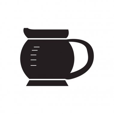 İzole kahve pot simgesi