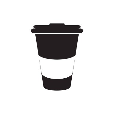 İzole kahve plastik kap simgesi