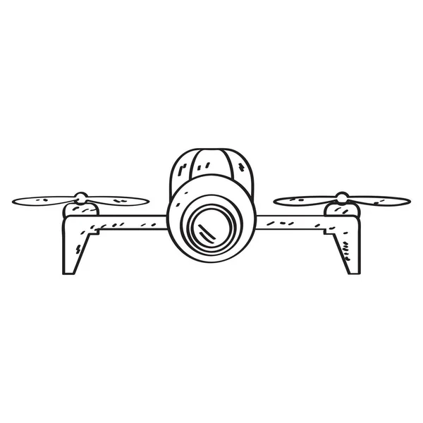 Bosquejo de juguete de dron — Vector de stock