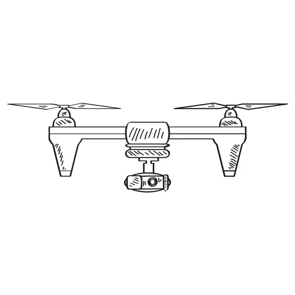 Drone jouet croquis — Image vectorielle