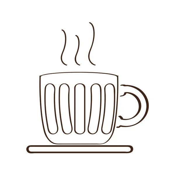 Icono de taza de café abstracto aislado — Archivo Imágenes Vectoriales