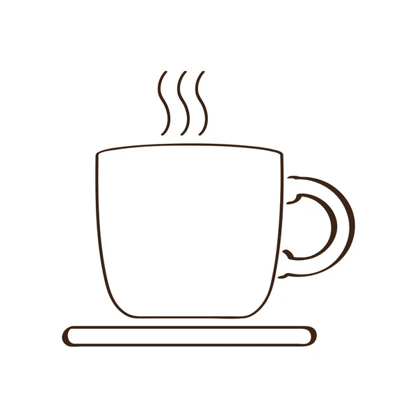 Icono de taza de café abstracto aislado — Vector de stock