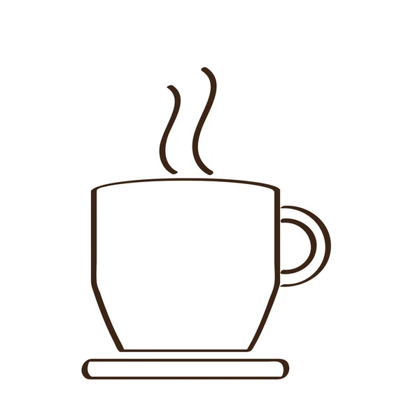 Icono de taza de café abstracto aislado — Archivo Imágenes Vectoriales