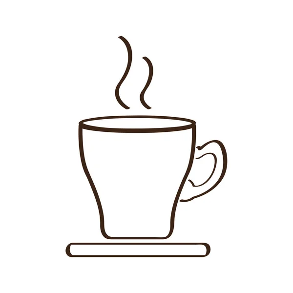 Icono de taza de café abstracto aislado — Archivo Imágenes Vectoriales