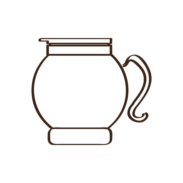 Ícone abstrato isolado do coffeepot — Vetor de Stock