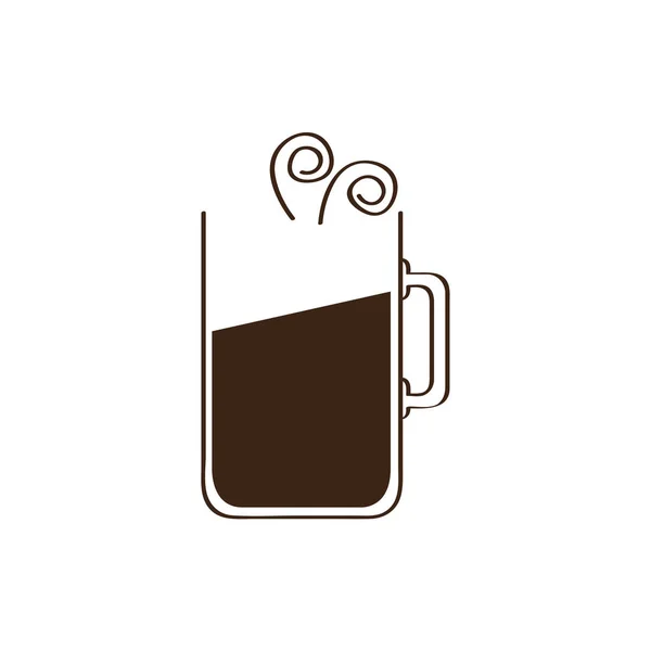 Ikona kubek kawy na białym tle — Wektor stockowy