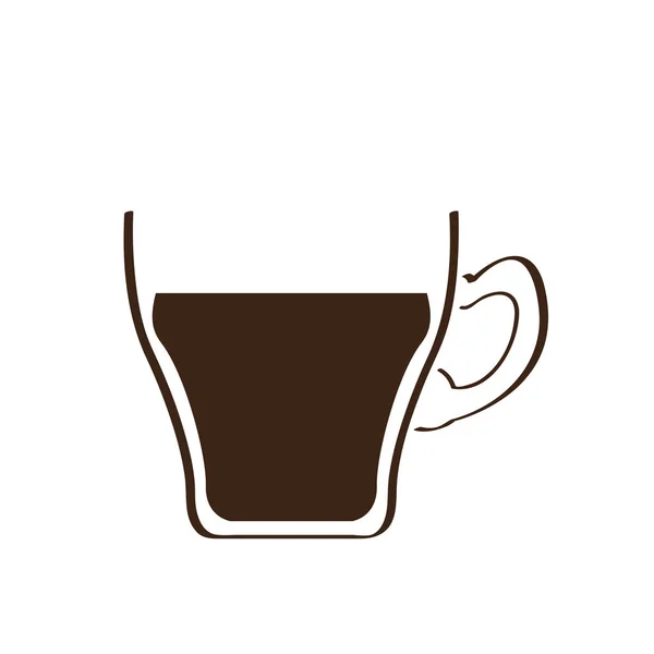 Izolované kávu Hrnek ikona — Stockový vektor