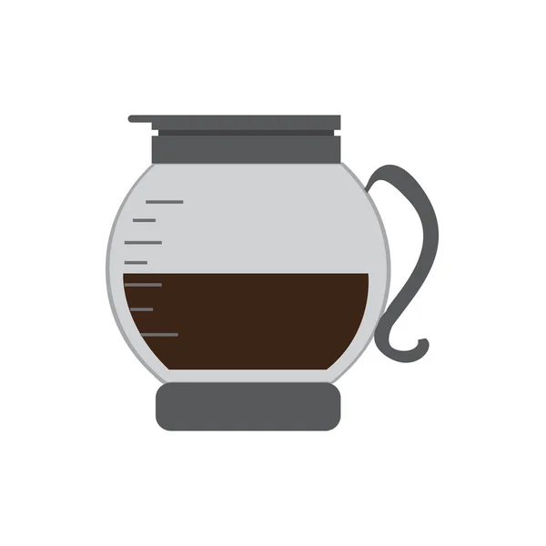 Icona della caffettiera isolata — Vettoriale Stock