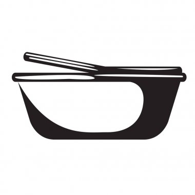 Piknik sepeti siluet