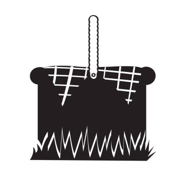 Piknik sepeti siluet