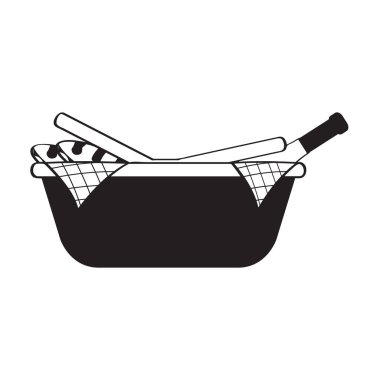 Piknik sepeti siluet