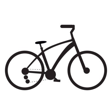 İzole Bisiklet siluet