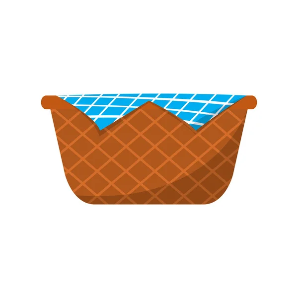 Cesta vacía de picnic — Vector de stock