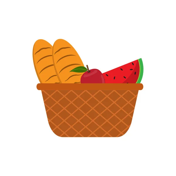 Cesta picnic icono — Vector de stock