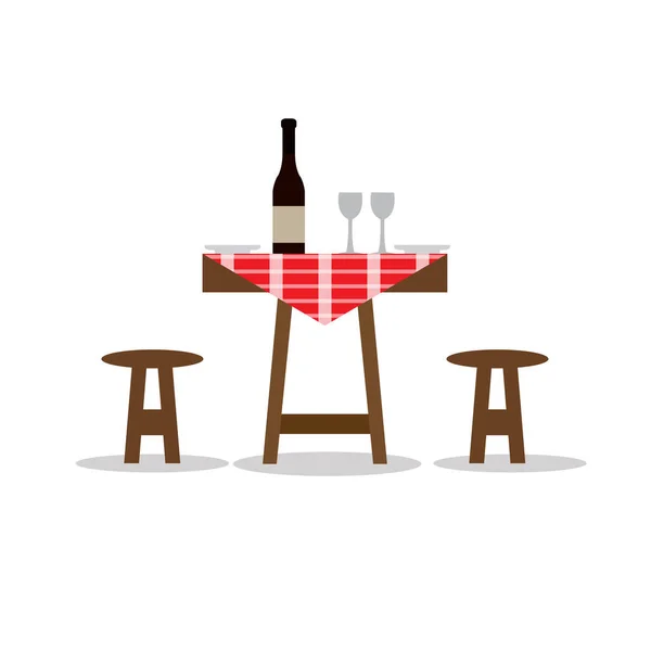 Picknick tabelpictogram — Stockvector