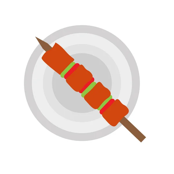 Icono de brocheta aislado — Vector de stock