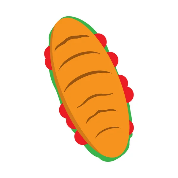 Icône sandwich isolé — Image vectorielle