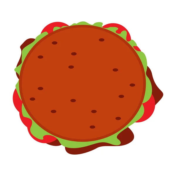 Izolált hamburger ikon — Stock Vector