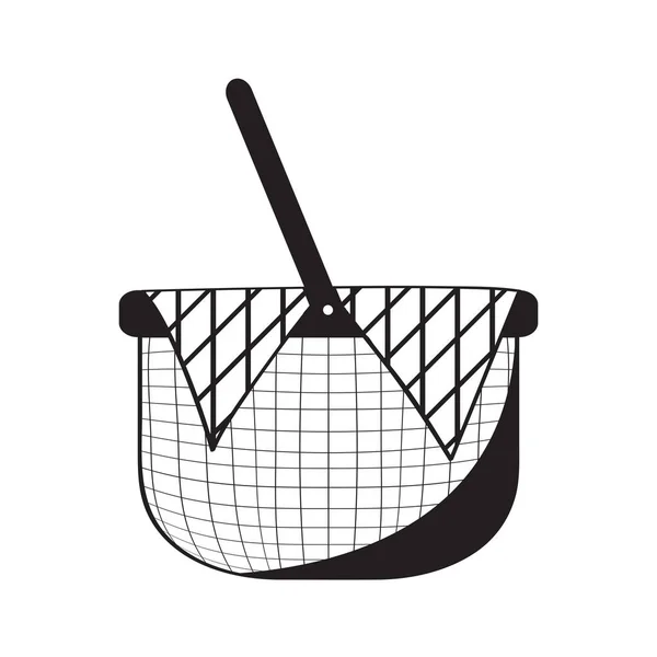 Esboço vazio da cesta do piquenique —  Vetores de Stock