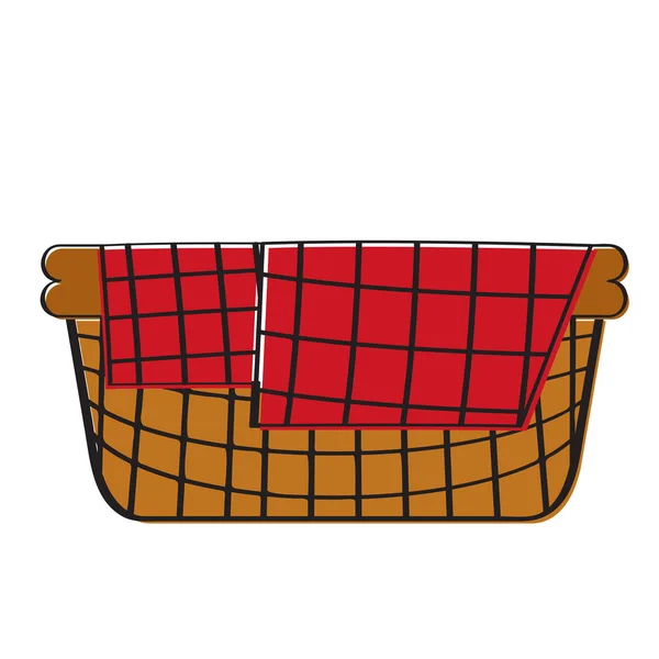 Icono de cesta de picnic vacía — Vector de stock