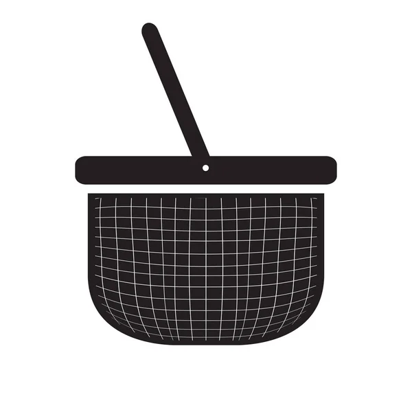 Silhouette cestino da picnic — Vettoriale Stock