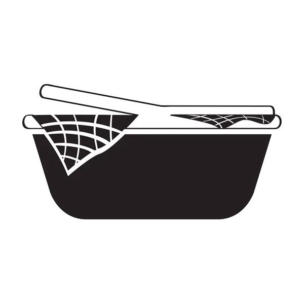 Silhueta de cesta de piquenique —  Vetores de Stock