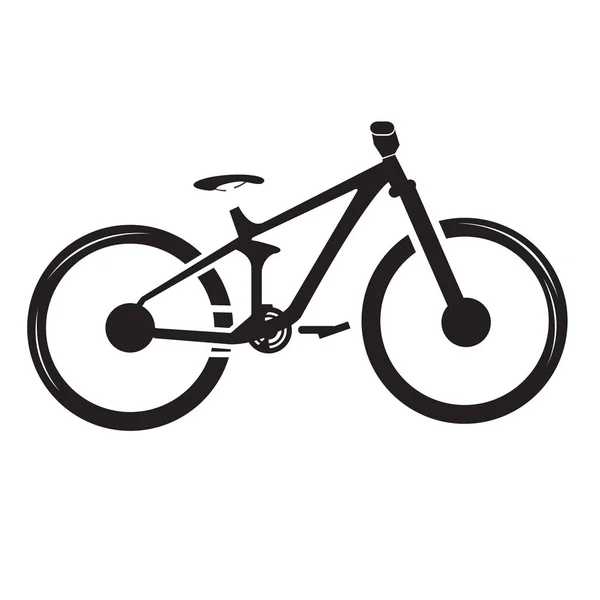 Silhouette de vélo isolée — Image vectorielle