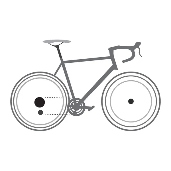 Croquis isolé de vélo — Image vectorielle