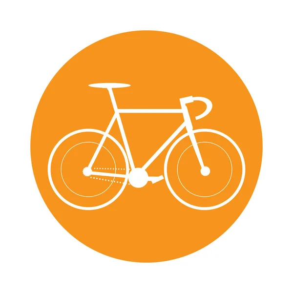 Vélo dans une étiquette — Image vectorielle