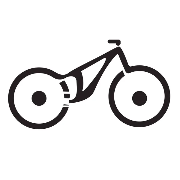 分離された自転車のシルエット — ストックベクタ