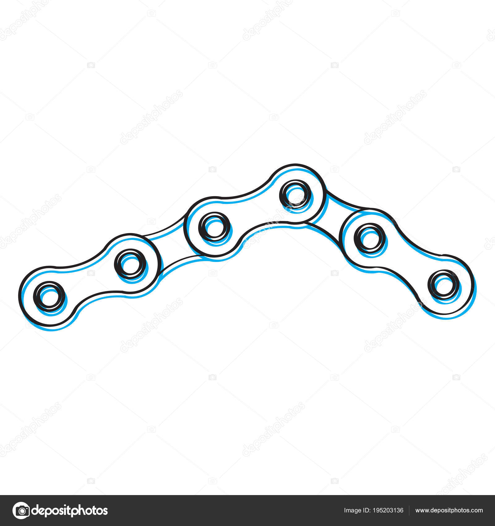 Umrisse einer Fahrradkette — Stockvektor © JoKalar01 195203136